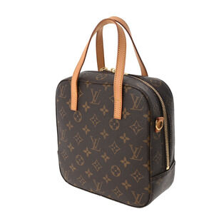 Louis Vuitton Spontini Canvas Monogram Handbag Brown